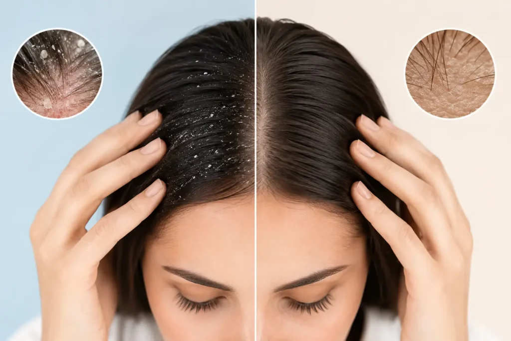 Dandruff vs Dry Scalp